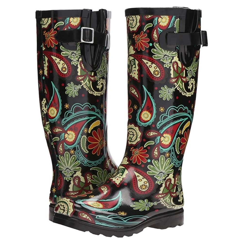 Nomad Women's Size 6 Kids size 4 Black Rain Boots - Picture 1 of 7